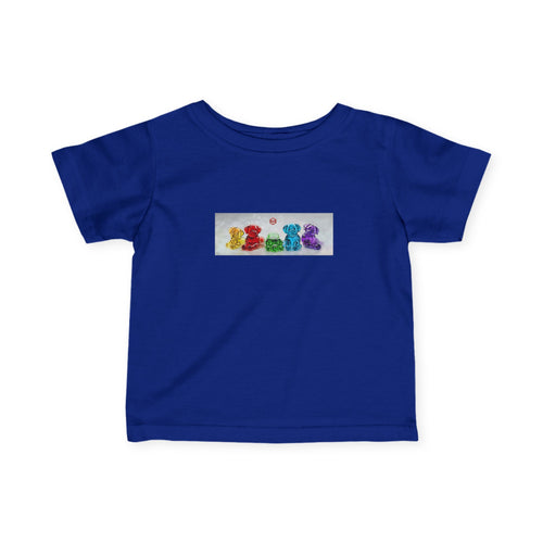 Infant T‑Shirt with Rainbow Gummy Bears Graphic — Cute Baby Tee for Baby Shower & Birthday